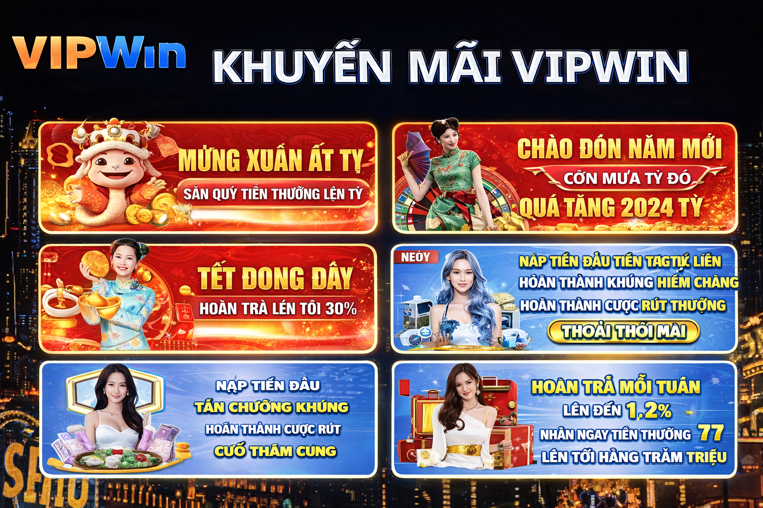 Khuyến mãi VIPWIN sôi động đêm xuân